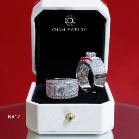 Nhẫn Nam NA17 CHAM JEWELRY, Chủ 6.5mm (Barcode TNNA432).