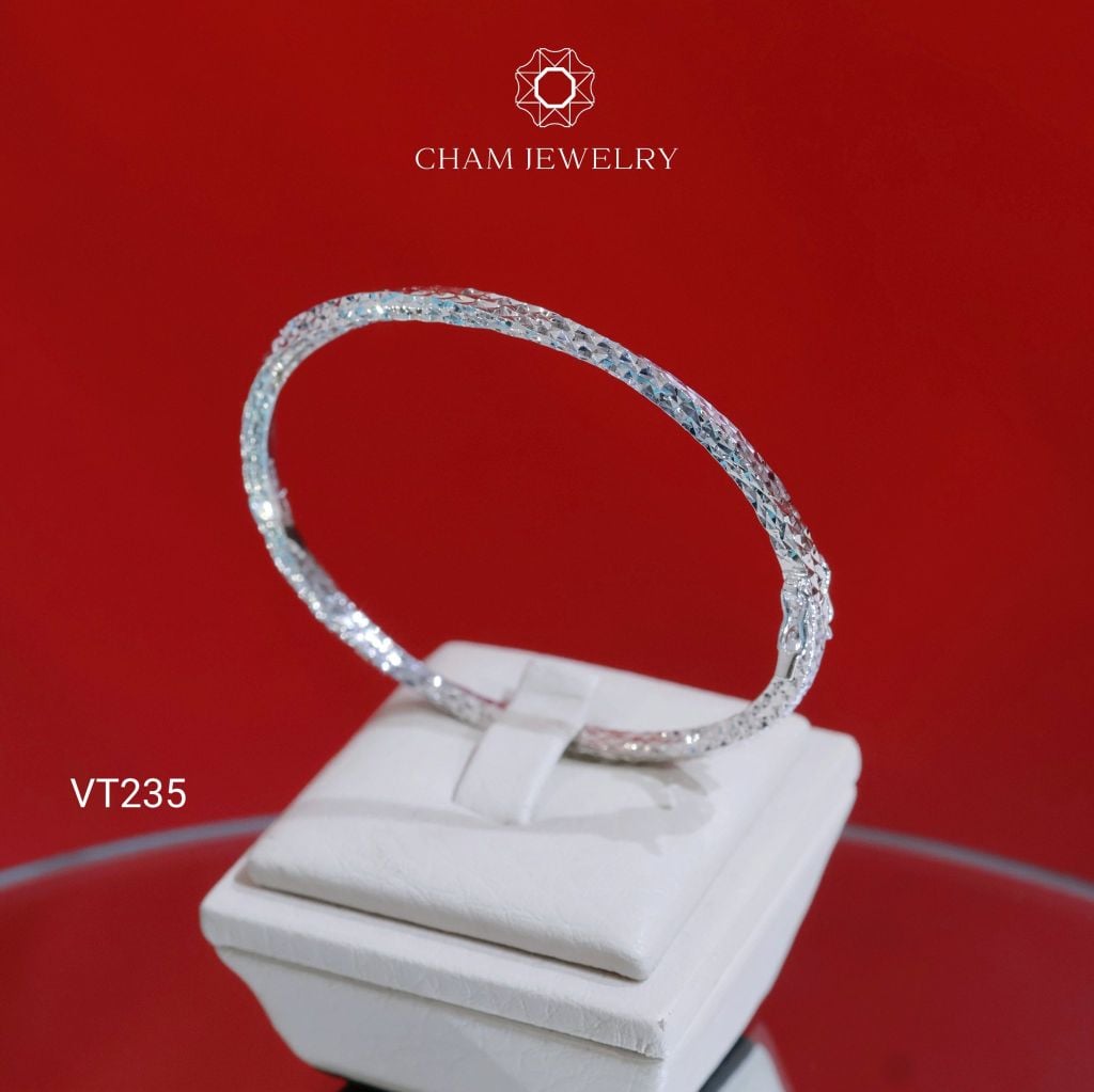 Vòng Tay CHAM JEWELRY VT235, Vòng Xoắn Chạm Máy  (Barcode TV215).