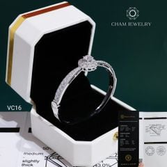 Vòng Tay VC16 CHAM JEWELRY, Đá Moissanite C&C Chủ 6.0mm (Barcode OCV12).