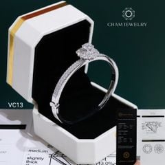 Vòng Tay VC13 CHAM JEWELRY, Vòng Full Moissanite C&C Chủ 7.2mm (Barcode OCV09).