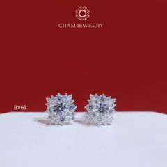Hoa Tai BV69 CHAM JEWELRY , Chủ 4.0mm ( Barcode TBV443).