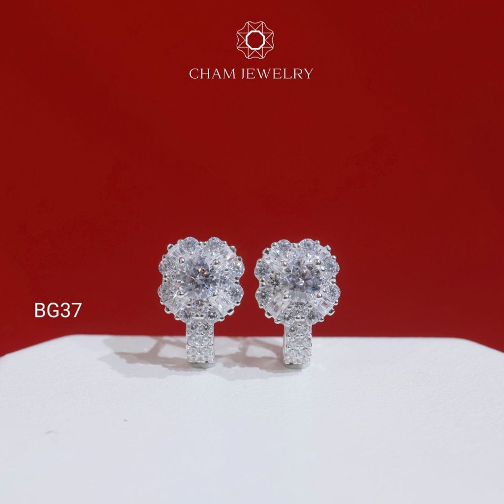 Hoa Tai CHAM JEWELRY BG37, Chủ 4.5mm (Barcode TBG1066).