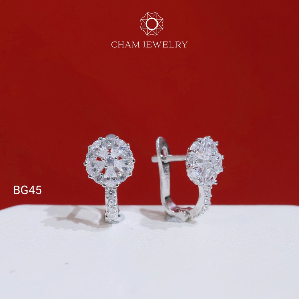 Hoa Tai CHAM JEWERLY BG45, Hoa Tai Hoa 5 Cánh (Barcode TBG1077)