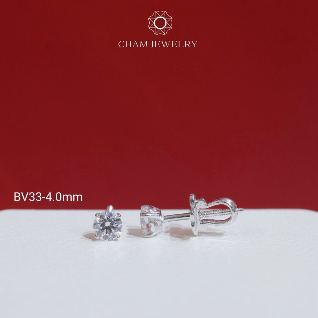 Hoa Tai BV33 CHAM JEWERLY, Bông Nụ Đá Newzealand (Barcode TBH15-TBH16-TBH14- TBH13 -TBH24-TBH109)