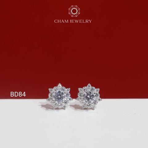 Hoa Tai BD84 CHAM JEWELRY , Chủ 4.0mm ( Barcode TBD1023).