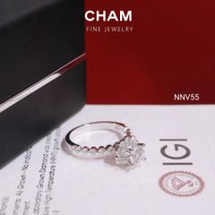 Nhẫn Nữ NNV55 Vàng 10k Chủ 5.4 Kim Cương Lab Grown Diamond