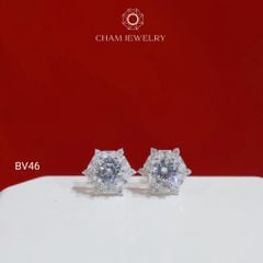 Hoa Tai BV46 CHAM JEWELRY, Chủ 5.5mm (Barcode TBV510).