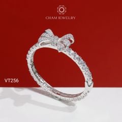 Vòng Tay CHAM JEWELRY VT256, Vòng Nơ Kiểu Full Đá 4.5mm (Barcode PVH408)