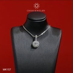 Mặt Dây Chuyền MK157 CHAM JEWELRY, Mặt Halo Tròn Chủ 6.5mm (Barcode TVB321M).