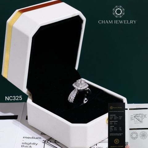Nhẫn NC325 CHAM JEWELRY, Chủ 5.4mm Đá Moissanite C&C (OCNN172)