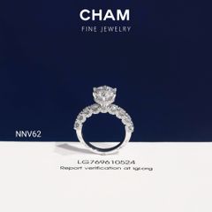 Nhẫn Nữ NNV62 Vàng 10k Chủ 8.1mm Kim Cương Lab Grown Diamond (Barcode DNU05)