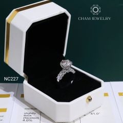 Nhẫn NC227 CHAM JEWELRY, Nhẫn Full Đá Moissanite Chủ 10.0mm (Barcode OCNN87)