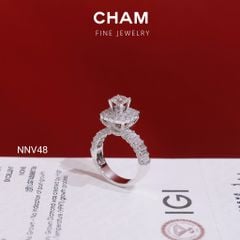Nhẫn Nữ NNV48 Vàng 10k Chủ 5.4mm Kim Cương Lab Grown Diamond