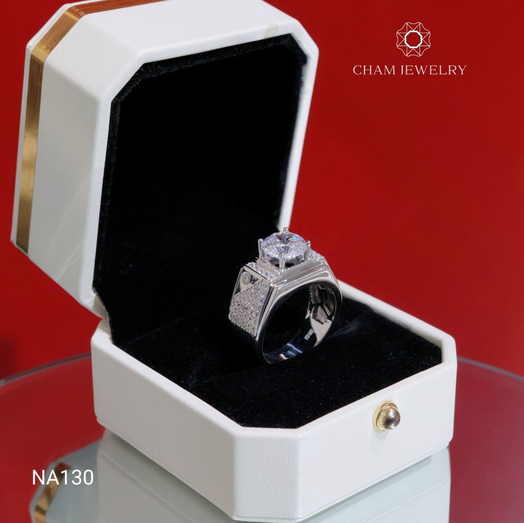 Nhẫn Nam NA130 CHAM JEWELRY, Chủ 9.0mm (Barcode TNNA453)