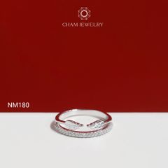 Nhẫn NM180 CHAM JEWELRY, Nhẫn Kiểu Chiếc Lá (Barcode TNT1000).
