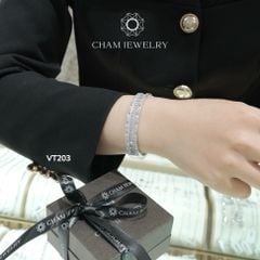 Vòng Tay VT203 CHAM JEWELRY, Vòng Tay Full Đá Barget (Barcode CV3978)