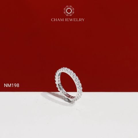 Nhẫn NM198 CHAM JEWELRY, Nhẫn Kết Full Đá 2.0mm ( TNF142 )