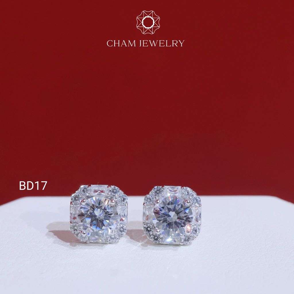Hoa Tai CHAM JEWELRY BD17, Chủ 6.0mm (Barcode TBD1414)