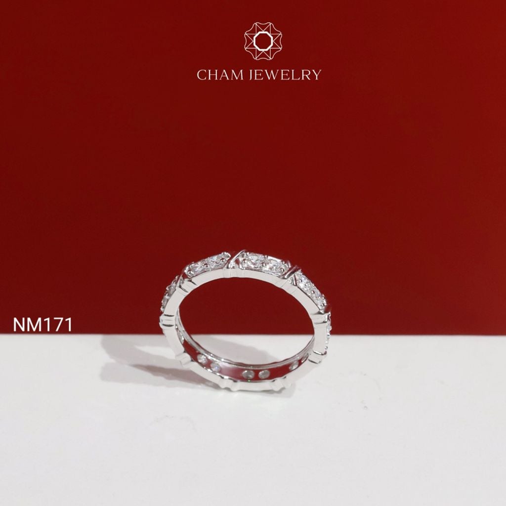 Nhẫn NM171 CHAM JEWELRY, Nhẫn Kiểu Full Đá  (Barcode NNH144).