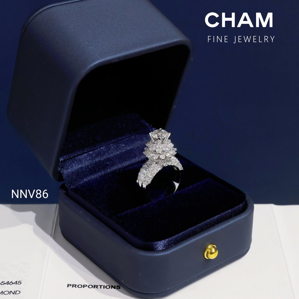 Nhẫn Nữ NNV86 Vàng 10k Chủ 6.3 Kim Cương Lab Grown Diamond (Barcode DNU21)