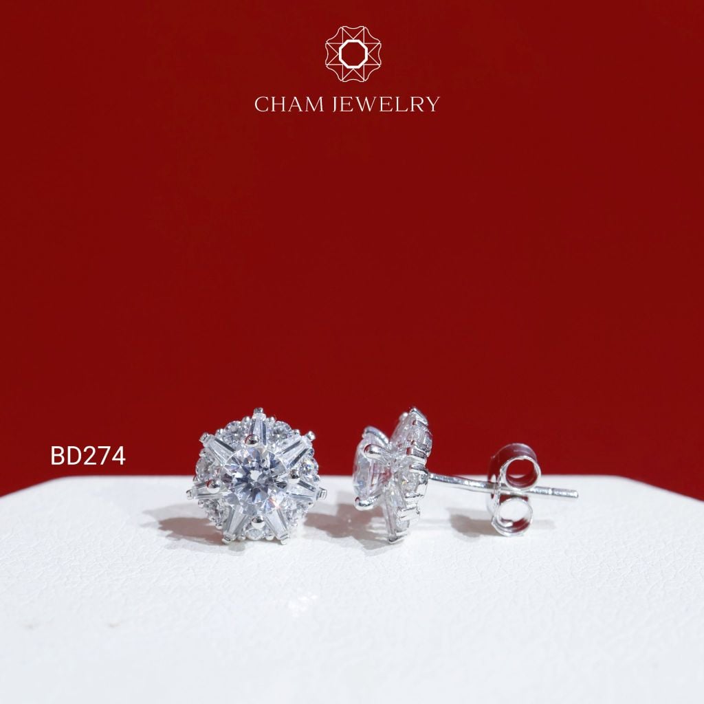 Hoa Tai BD274 CHAM JEWELRY, Chủ 4.5mm (Barcode TBD1316)