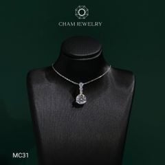 Mặt Dây Chuyền MC31 CHAM JEWELRY , Mặt HaLo Chủ 7.0mm Full Moissanite (Barcode OCM06).