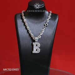 Dây Và Mặt MK702-DX03 50cm CHAM JEWELRY, Mặt Chữ B Full Đá