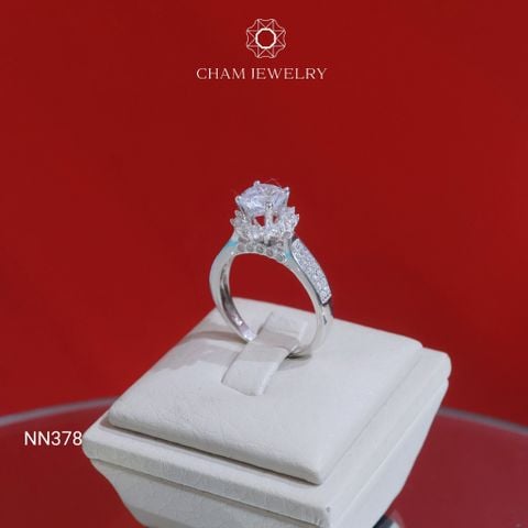 Nhẫn NN378 CHAM JEWELRY, Chủ 6.5mm (Barcode TNN1115).