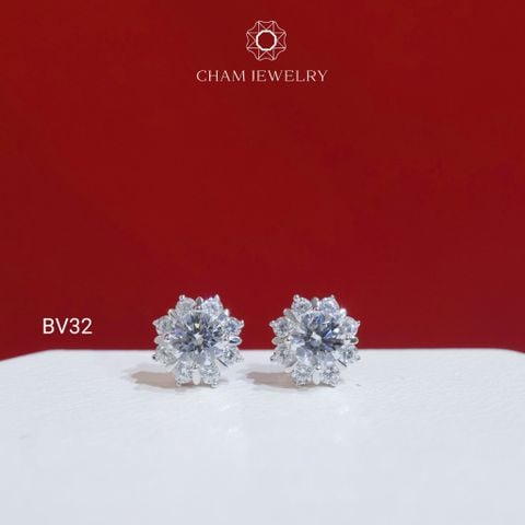 Hoa Tai CHAM JEWERLY  BV32, Chủ 5.0mm (Barcode TBV43)