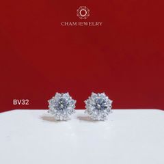 Hoa Tai CHAM JEWERLY  BV32, Chủ 5.0mm (Barcode TBV43)