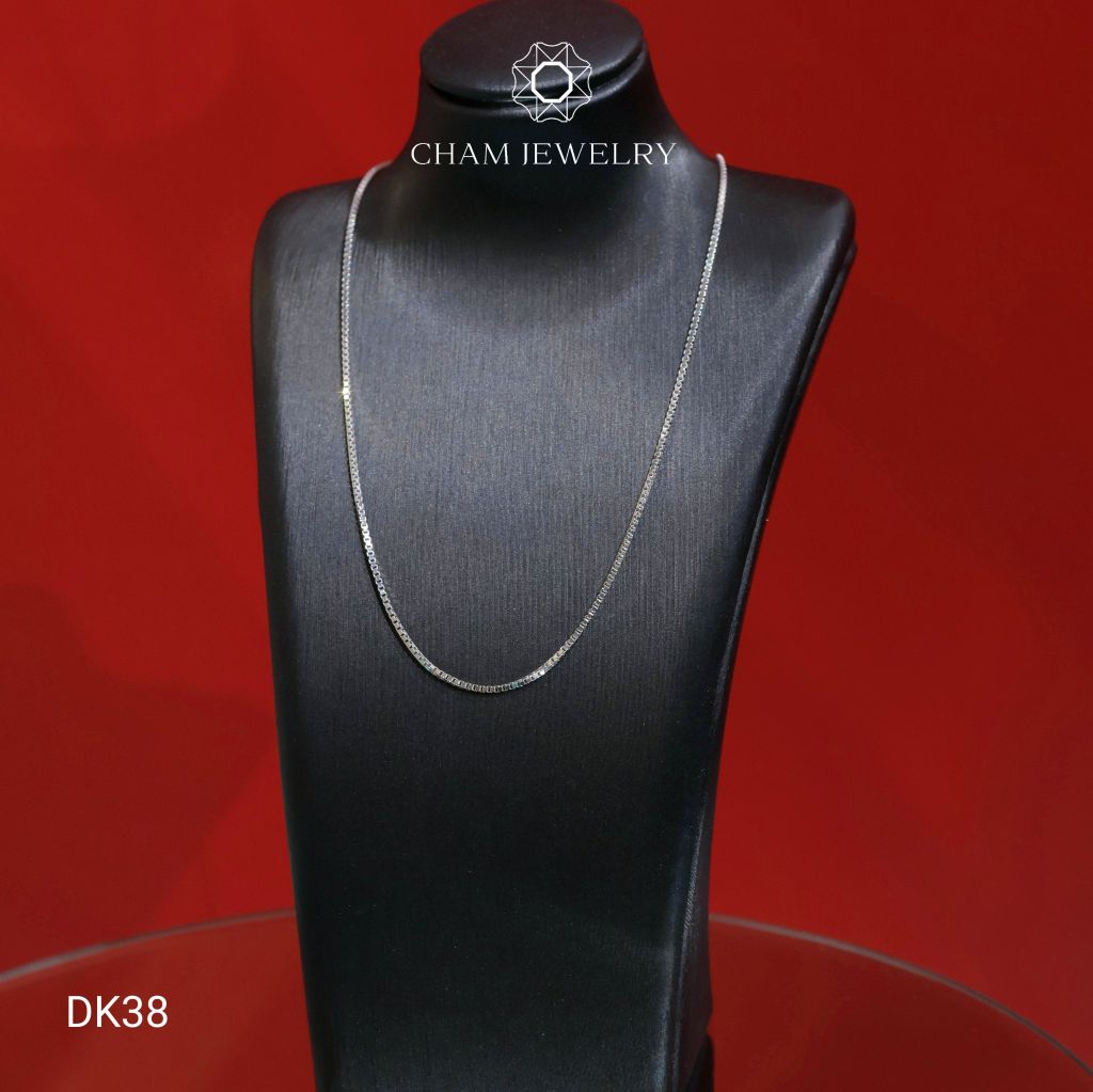 Dây Chuyền CHAM JEWELRY DK38, Dây Mì Hộp Vuông (Barcode TDY438).