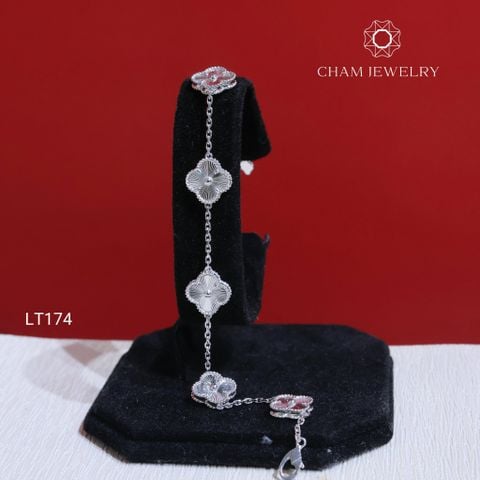 Lắc Tay CHAM JEWELRY LT174 , Lắc Tay Cỏ 4 Lá 10.0mm (Barcode CSL149-TLT1040- KLVM10 - KLV102 ).