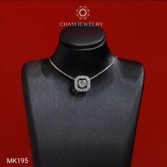 Mặt Dây Chuyền MK195 CHAM JEWELRY, Mặt Xỏ Kiểu Vuông Bản 10.0mm (Barcode TMX457)