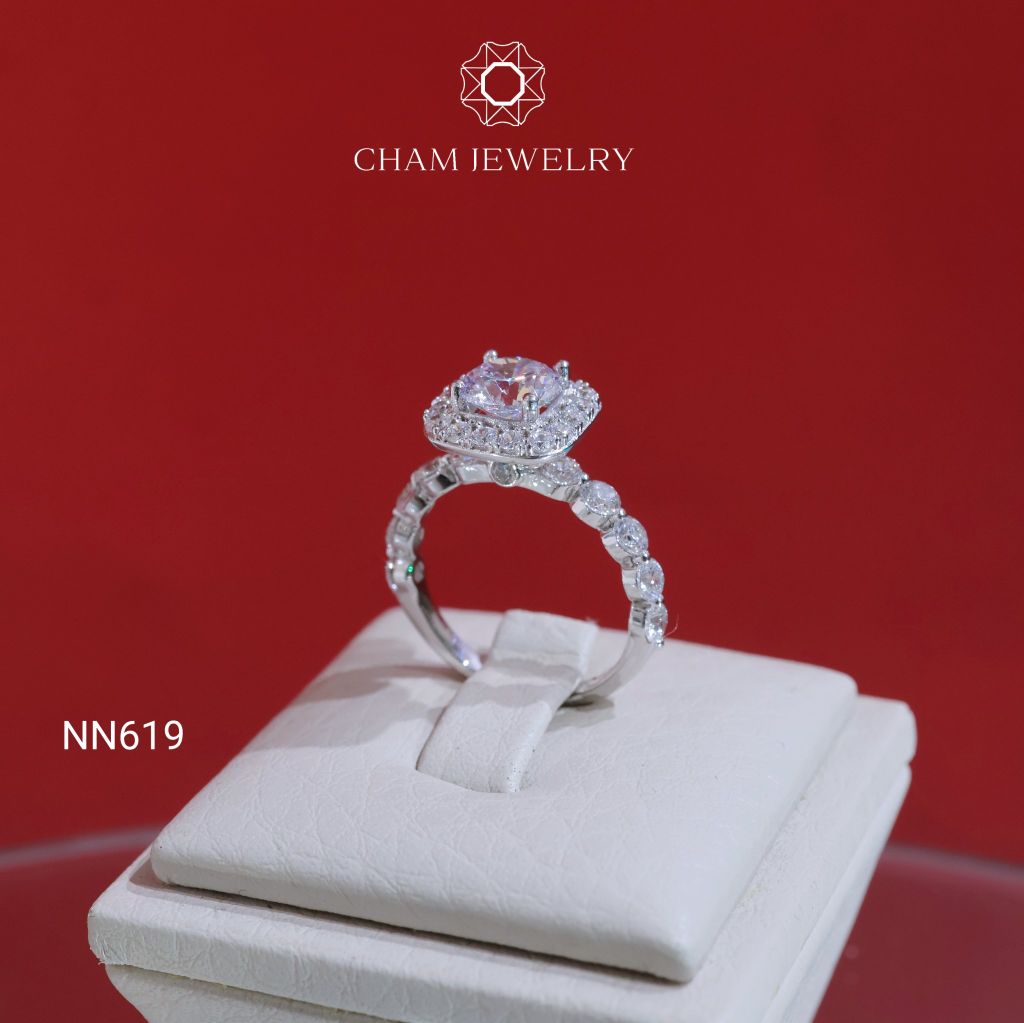 Nhẫn NN619 CHAM JEWELRY, Chủ 6.5mm (Barcode NNNH46)