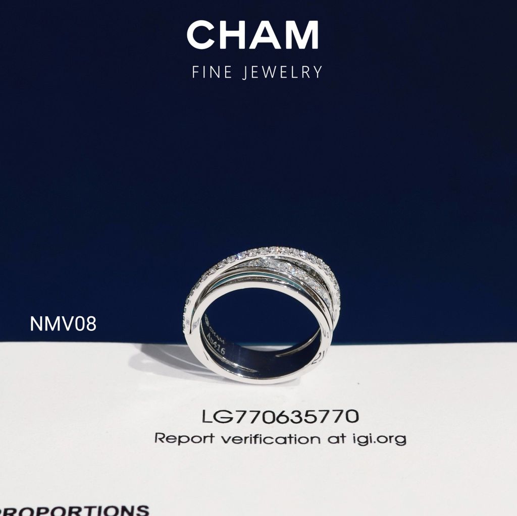 Nhẫn Nữ NMV08 Vàng 10k Kim Cương Lab Grown Diamond (Barcode CNNV04)