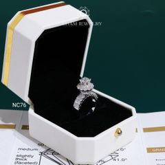Nhẫn NC76 CHAM JEWELRY, Full Moissanite Chủ 6.3mm (Barcode ONNU105)