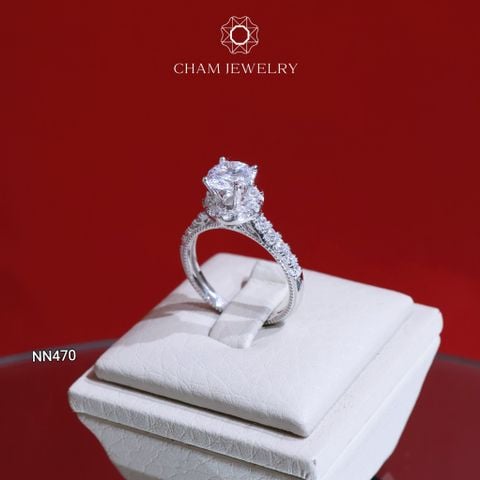 Nhẫn Nữ NN470 CHAM JEWELRY, Chủ 6.5mm (Barcode CN6974-TNN972).
