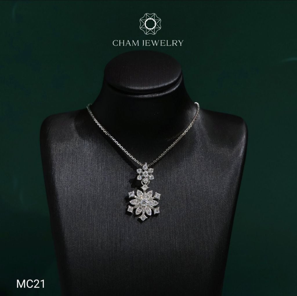 Mặt Dây Chuyền MC21 CHAM JEWELRY ,Full Moissanite Cao Cấp (Barcode OHM03-OCM46).