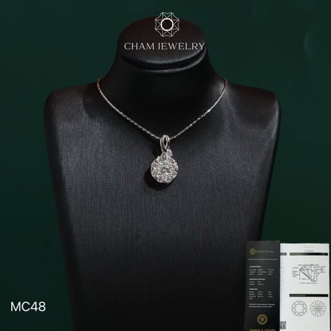 Mặt Dây Chuyền MC48 CHAM JEWELRY, Chủ 4.5mm Moissanite C&C (OCM38).