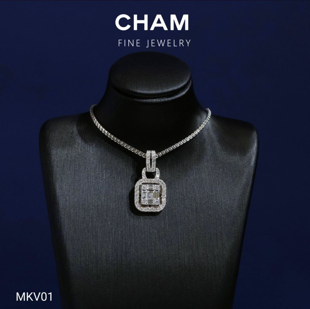Mặt Dây Chuyền MKV01 Vàng 10k Kim Cương Lab Grown Diamond