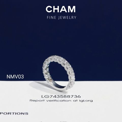 Nhẫn Nữ NMV03 Vàng 10k Kim Cương Lab Grown Diamond (Barcode NU17)