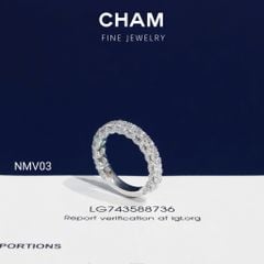 Nhẫn Nữ NMV03 Vàng 10k Kim Cương Lab Grown Diamond (Barcode NU17)