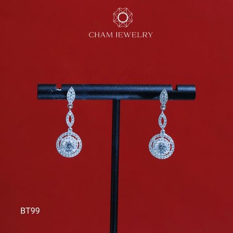 Hoa Tai BT99 CHAM JEWELRY, Chủ 4.5mm (Barcode TBT578).