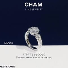 Nhẫn Nữ NNV97 Vàng 10k Chủ 4.0mm Kim Cương Lab Grown Diamond ( Barcode CNNV05)