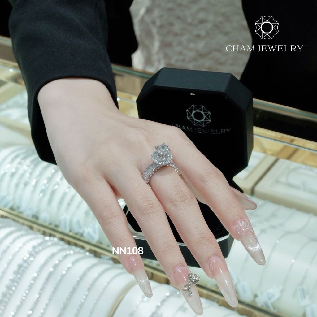 Nhẫn CHAM JEWELRY NN108, Chủ 7.0mm ( Barcode TNN455 ).