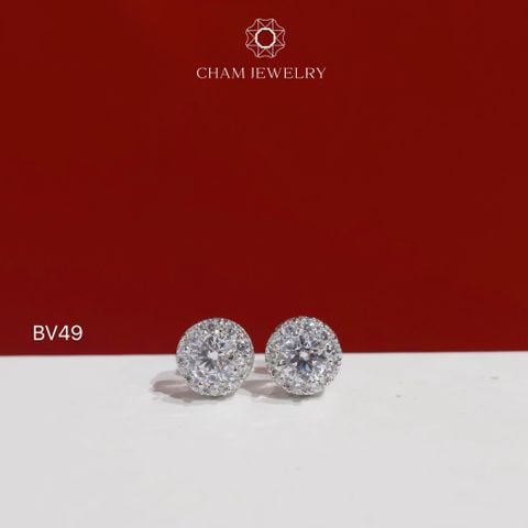 Hoa Tai BV49 CHAM JEWELRY , Chủ 5.0mm ( Barcode TBV542).