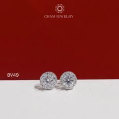 Hoa Tai BV49 CHAM JEWELRY , Chủ 5.0mm ( Barcode TBV542).