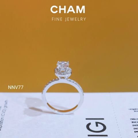 Nhẫn Nữ NNV77 Vàng 10k Chủ 5.4 Kim Cương Lab Grown Diamond
