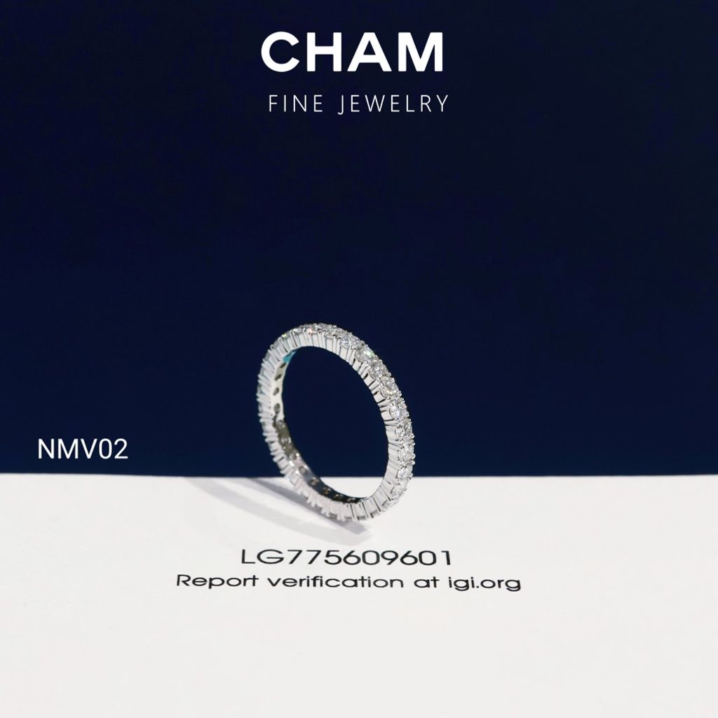 Nhẫn Nữ NMV02 2.0mm Vàng 10k Kim Cương Lab Grown Diamond