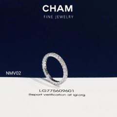 Nhẫn Nữ NMV02 2.0mm Vàng 10k Kim Cương Lab Grown Diamond